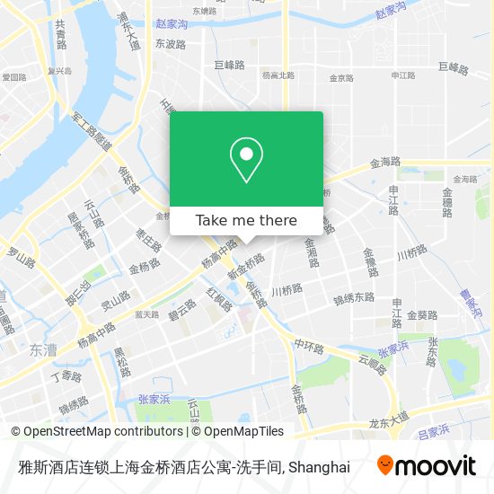 雅斯酒店连锁上海金桥酒店公寓-洗手间 map