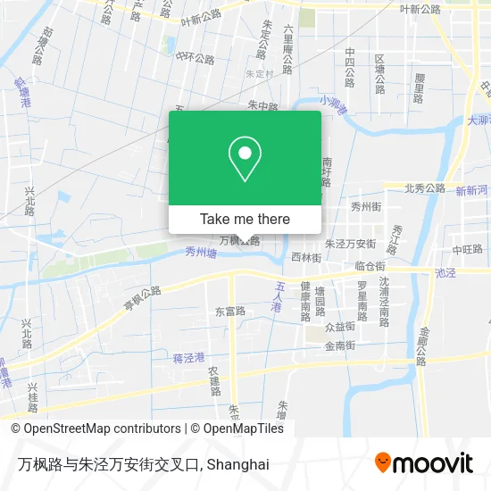 万枫路与朱泾万安街交叉口 map