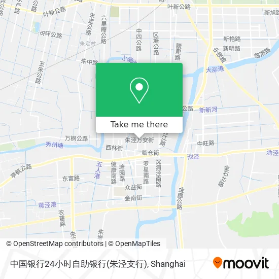 中国银行24小时自助银行(朱泾支行) map