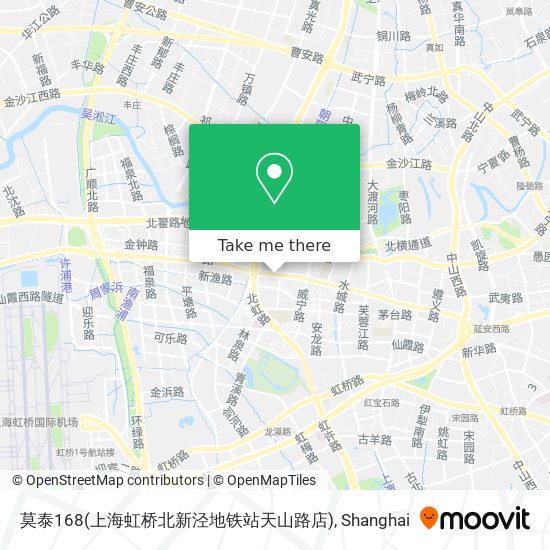 莫泰168(上海虹桥北新泾地铁站天山路店) map