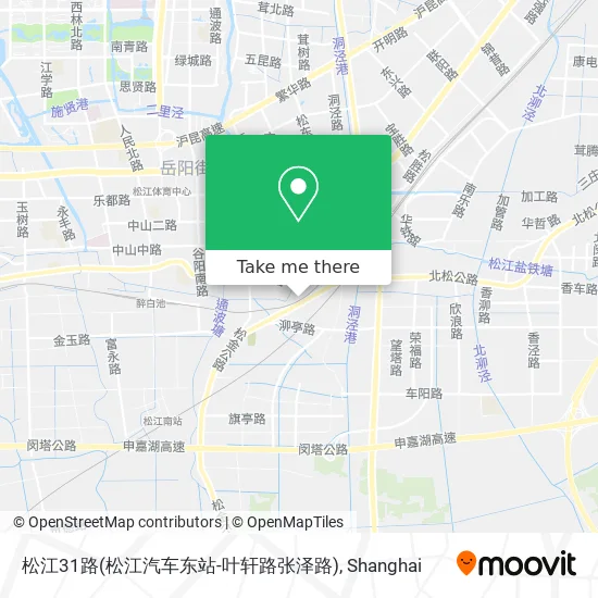 松江31路(松江汽车东站-叶轩路张泽路) map