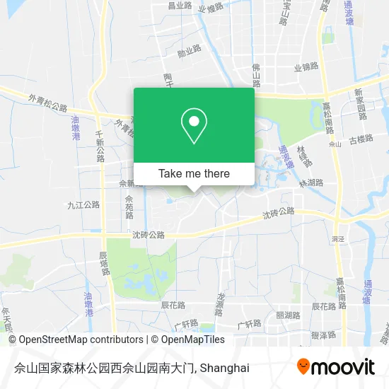 佘山国家森林公园西佘山园南大门 map