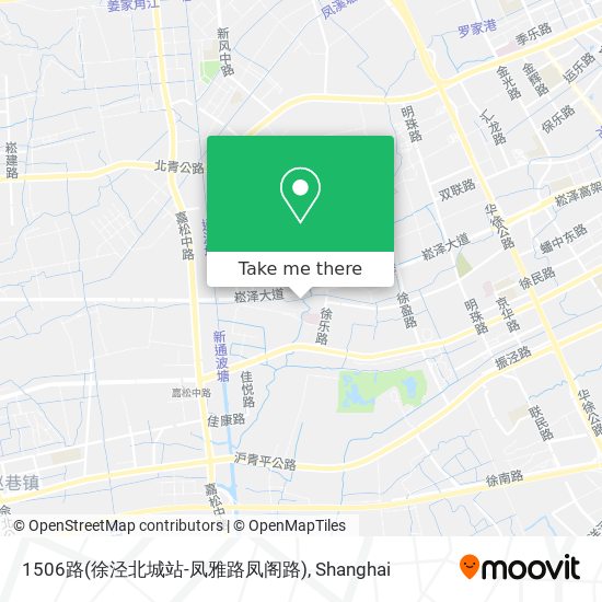 1506路(徐泾北城站-凤雅路凤阁路) map