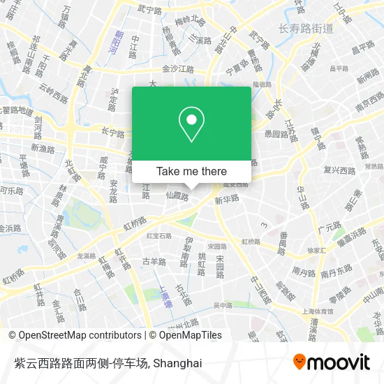 紫云西路路面两侧-停车场 map