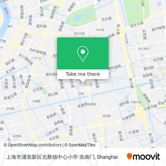 上海市浦东新区北蔡镇中心小学-东南门 map