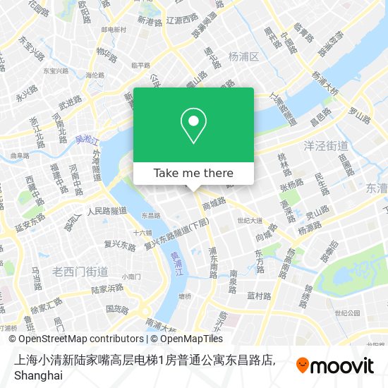 上海小清新陆家嘴高层电梯1房普通公寓东昌路店 map