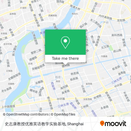 How To Get To 史志康教授优雅英语教学实验基地in 周家渡by Metro Or Bus
