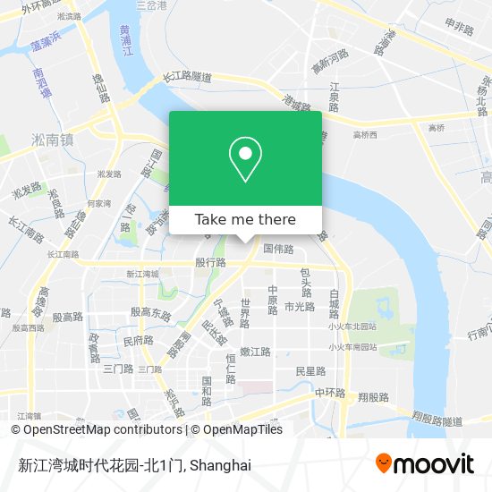新江湾城时代花园-北1门 map