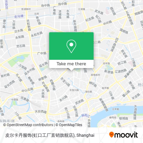 皮尔卡丹服饰(虹口工厂直销旗舰店) map