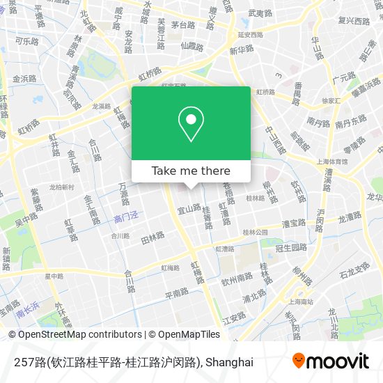 257路(钦江路桂平路-桂江路沪闵路) map