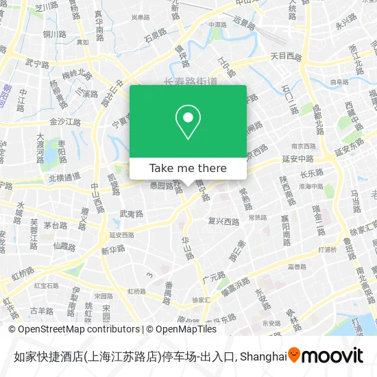 如家快捷酒店(上海江苏路店)停车场-出入口 map