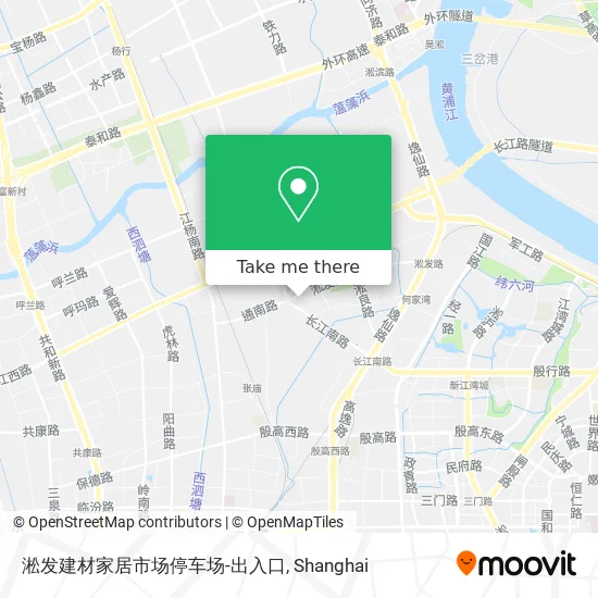 淞发建材家居市场停车场-出入口 map