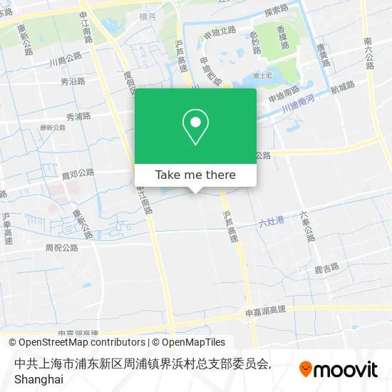 中共上海市浦东新区周浦镇界浜村总支部委员会 map