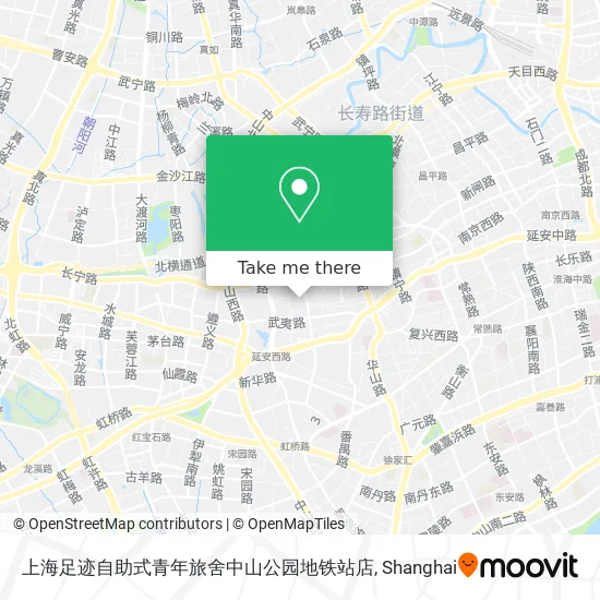 上海足迹自助式青年旅舍中山公园地铁站店 map