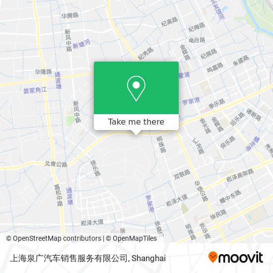 上海泉广汽车销售服务有限公司 map