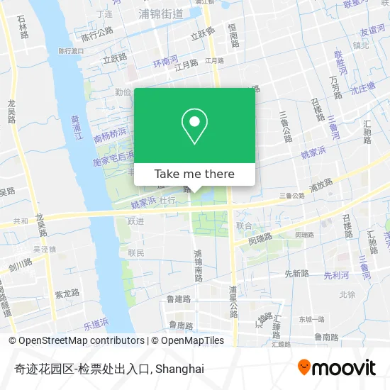 奇迹花园区-检票处出入口 map