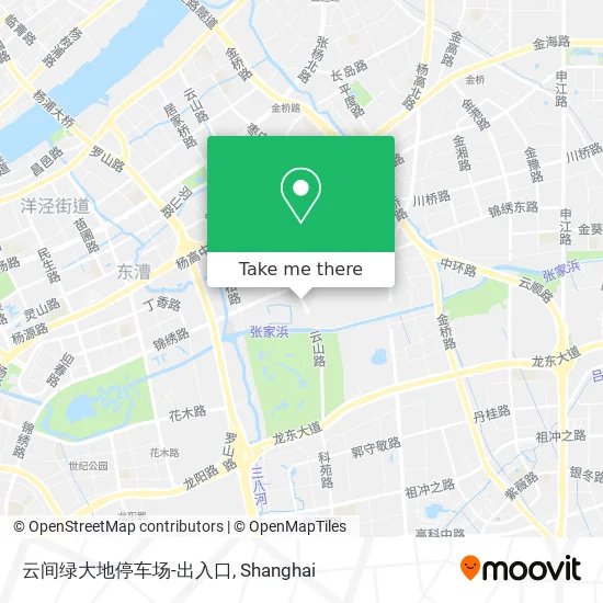 云间绿大地停车场-出入口 map