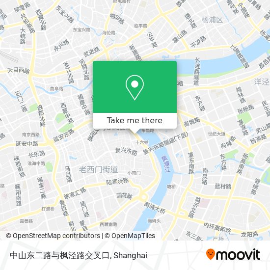 中山东二路与枫泾路交叉口 map