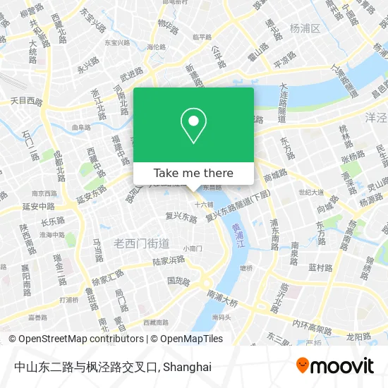 中山东二路与枫泾路交叉口 map