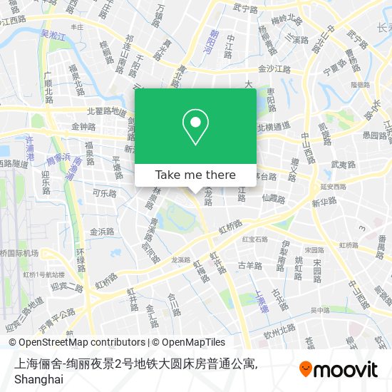 上海俪舍-绚丽夜景2号地铁大圆床房普通公寓 map