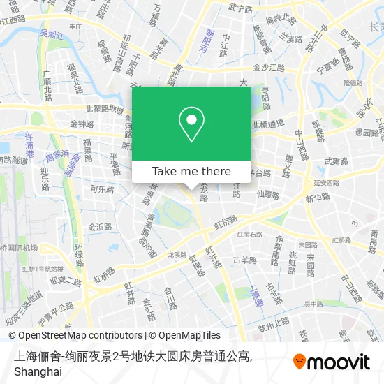上海俪舍-绚丽夜景2号地铁大圆床房普通公寓 map
