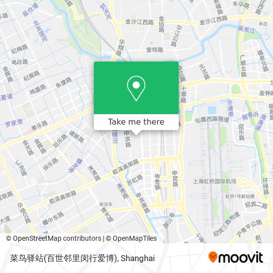 菜鸟驿站(百世邻里闵行爱博) map
