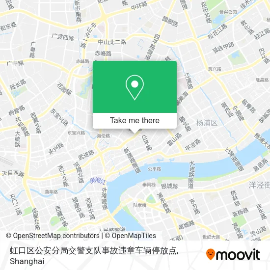虹口区公安分局交警支队事故违章车辆停放点 map