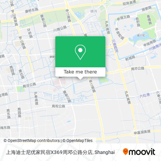 上海迪士尼优家民宿X369周邓公路分店 map