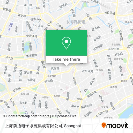 上海前通电子系统集成有限公司 map