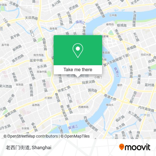 老西门街道 map