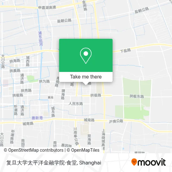 复旦大学太平洋金融学院-食堂 map