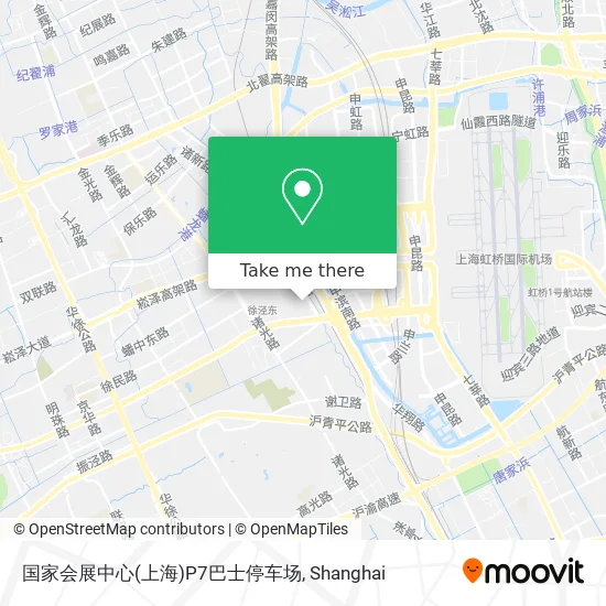 国家会展中心(上海)P7巴士停车场 map