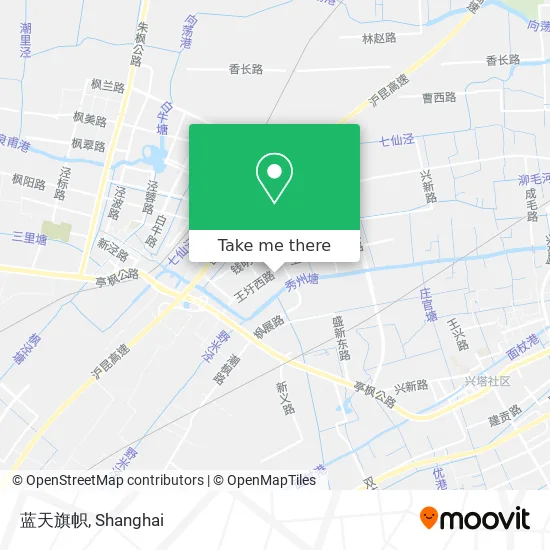 蓝天旗帜 map