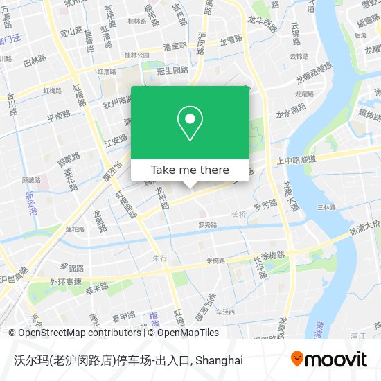 沃尔玛(老沪闵路店)停车场-出入口 map