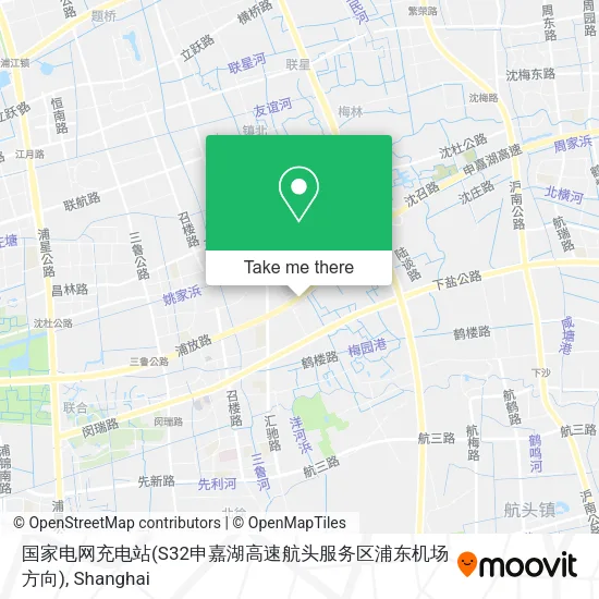 国家电网充电站(S32申嘉湖高速航头服务区浦东机场方向) map