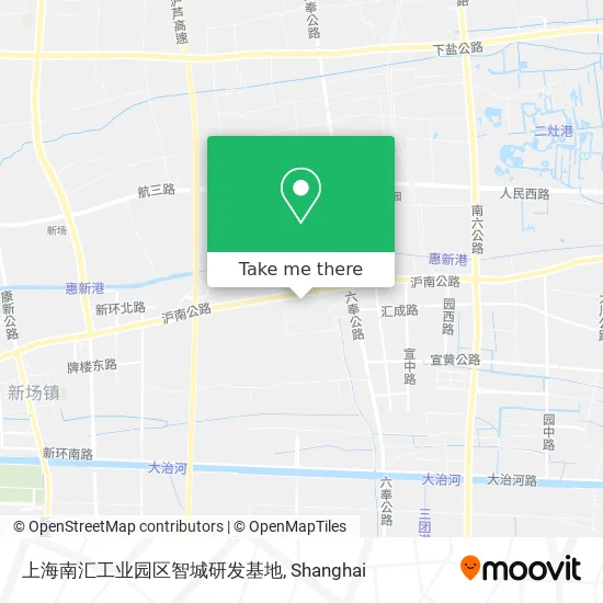 上海南汇工业园区智城研发基地 map