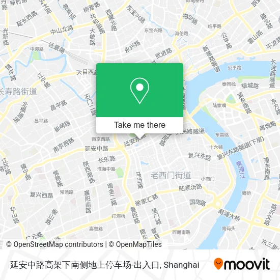 延安中路高架下南侧地上停车场-出入口 map