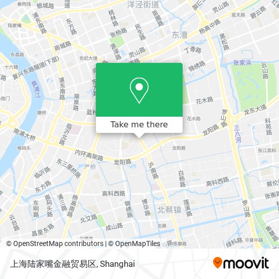 上海陆家嘴金融贸易区 map