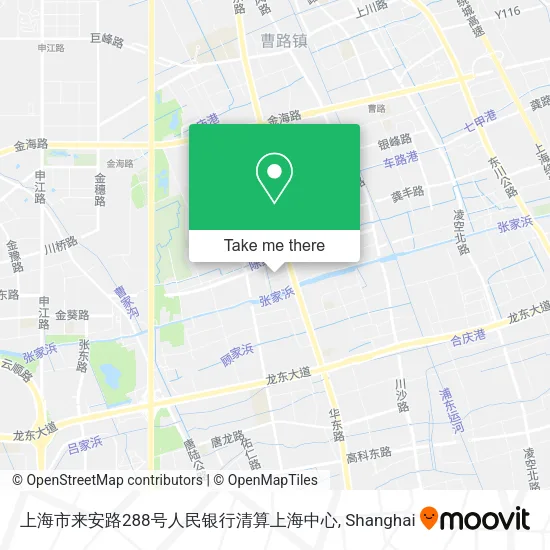 上海市来安路288号人民银行清算上海中心 map
