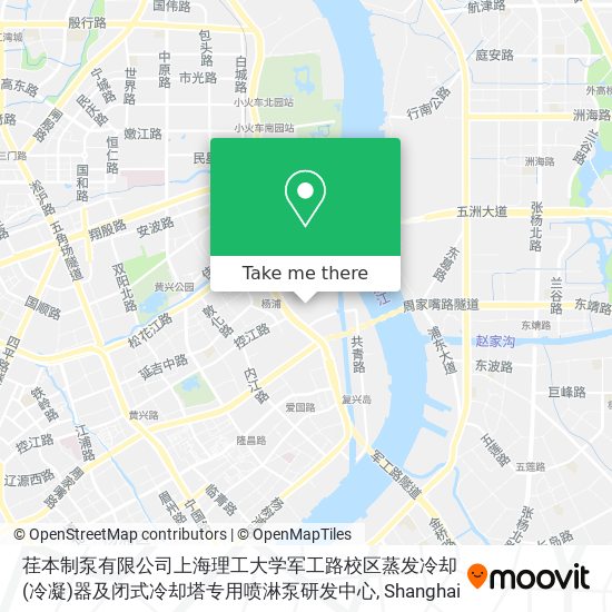 荏本制泵有限公司上海理工大学军工路校区蒸发冷却(冷凝)器及闭式冷却塔专用喷淋泵研发中心 map