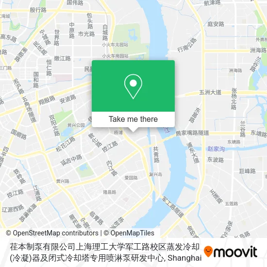 荏本制泵有限公司上海理工大学军工路校区蒸发冷却(冷凝)器及闭式冷却塔专用喷淋泵研发中心 map