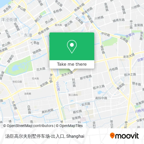 汤臣高尔夫别墅停车场-出入口 map
