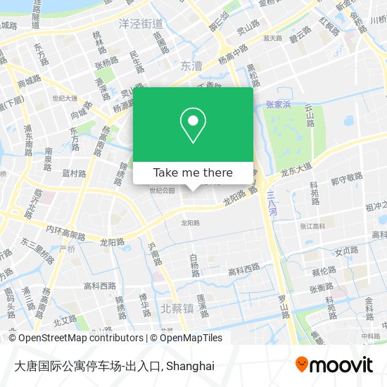 大唐国际公寓停车场-出入口 map
