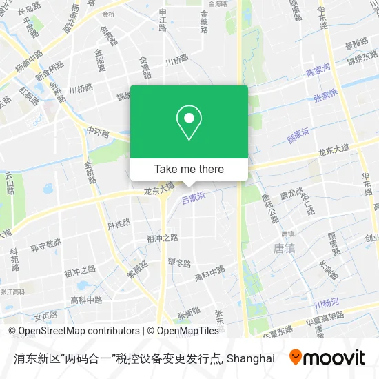 浦东新区“两码合一”税控设备变更发行点 map
