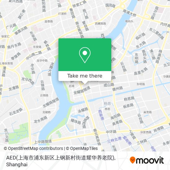 AED(上海市浦东新区上钢新村街道耀华养老院) map