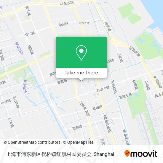 上海市浦东新区祝桥镇红旗村民委员会 map