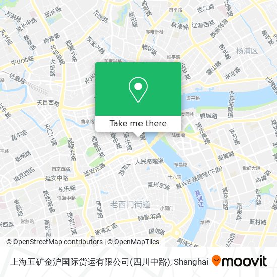 上海五矿金沪国际货运有限公司(四川中路) map