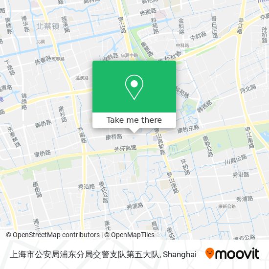 上海市公安局浦东分局交警支队第五大队 map