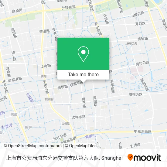 上海市公安局浦东分局交警支队第六大队 map