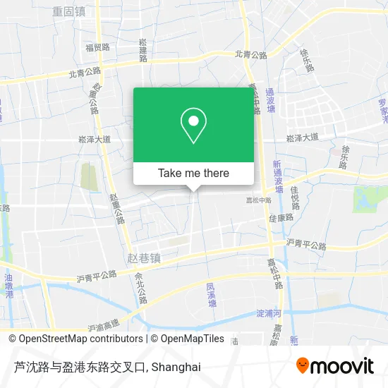 芦沈路与盈港东路交叉口 map